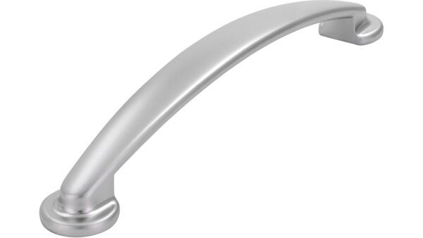 Griff Rodgau Druckguss chrom matt - 185 mm lang vor weißem Hintergrund