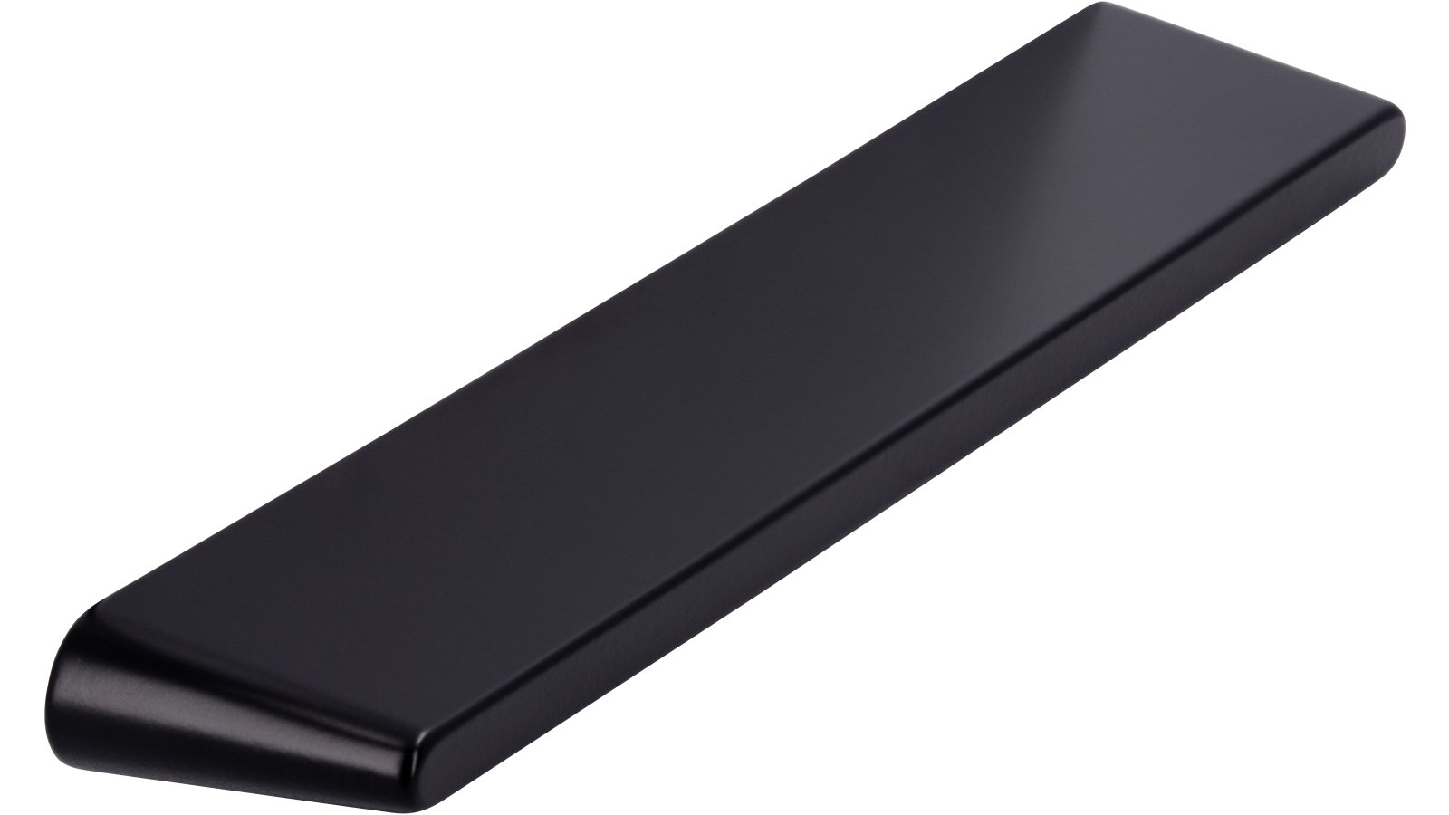 Moebelgriff-Rosdorf-schwarz-Zinkdruckguss-laenge-138-854104-seitlich Griff Rosdorf Druckguss schwarz matt pulverbeschichtet - 138 mm lang vor weißem Hintergrund