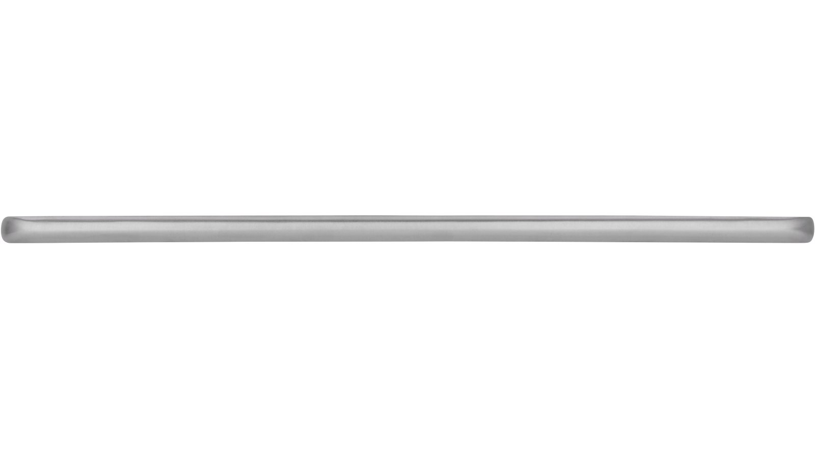 Moebelgriff-Rotenburg-edelstahlfarbig-Edelstahl-Stahl-laenge-358-597182-front Griff Rotenburg Edelstahl fein geschliffen - 358 mm lang vor weißem Hintergrund