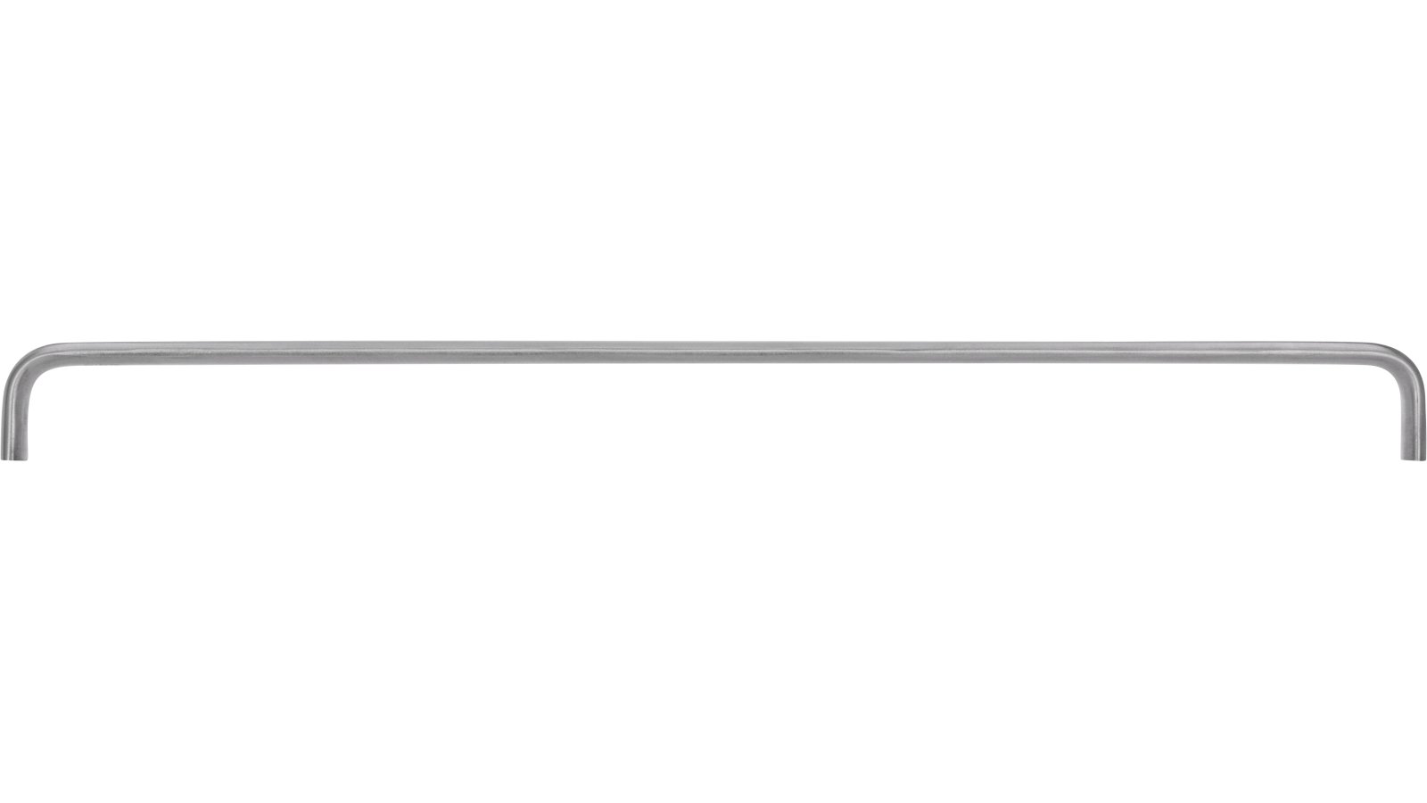 Moebelgriff-Rotenburg-edelstahlfarbig-Edelstahl-Stahl-laenge-358-597182-stehend Griff Rotenburg Edelstahl fein geschliffen - 358 mm lang vor weißem Hintergrund