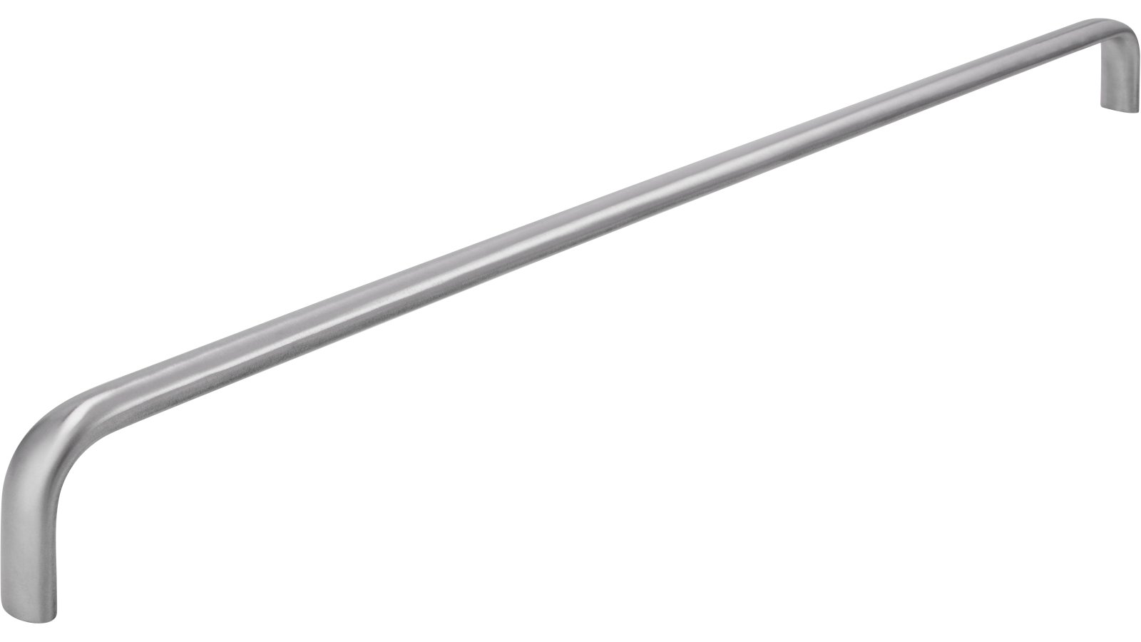 Moebelgriff-Rotenburg-edelstahlfarbig-Edelstahl-Stahl-laenge-358-597182 Griff Rotenburg Edelstahl fein geschliffen - 358 mm lang vor weißem Hintergrund