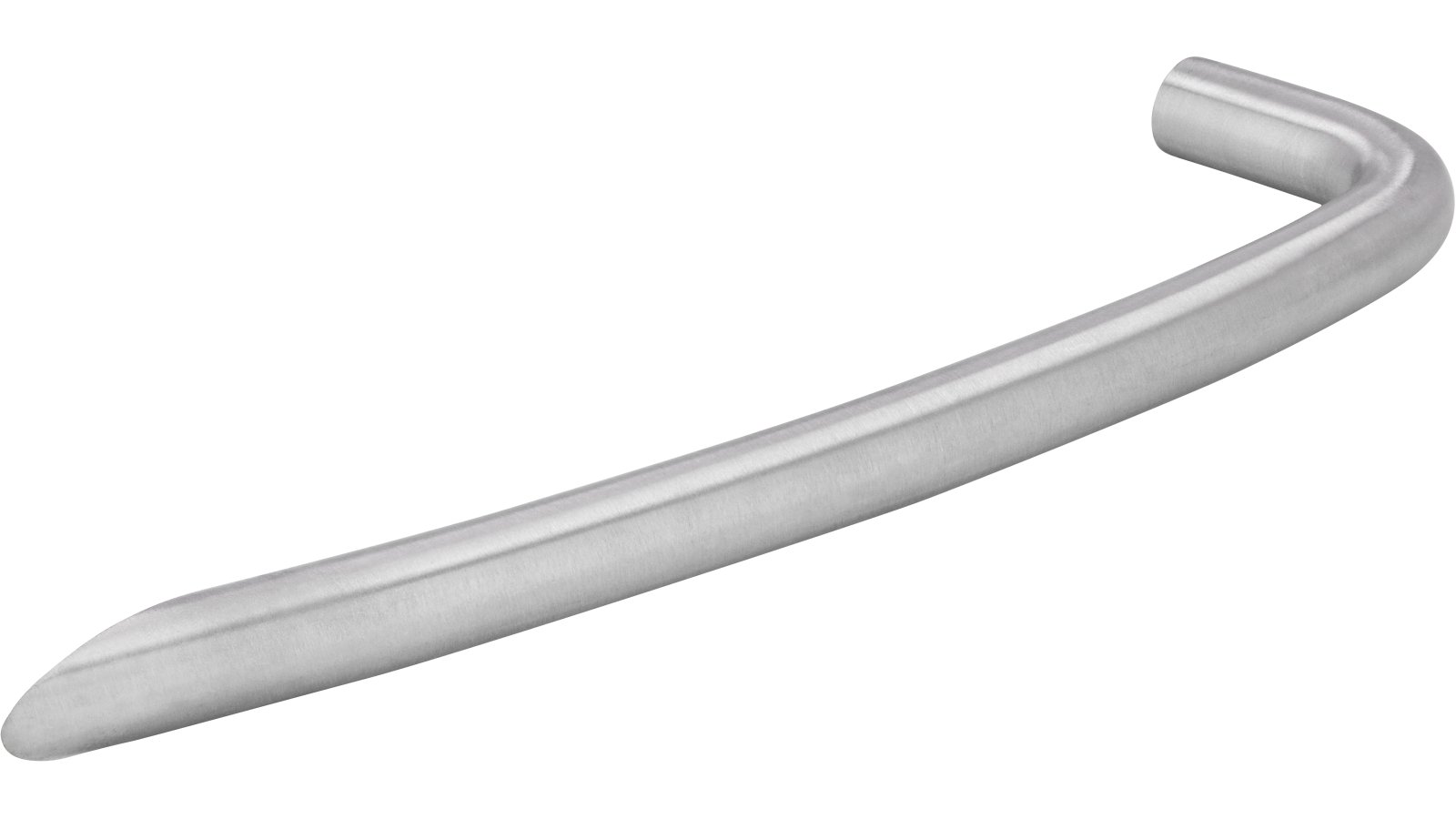 Griff Rottenburg Edelstahl fein geschliffen - 152 mm lang  vor weißem Hintergrund