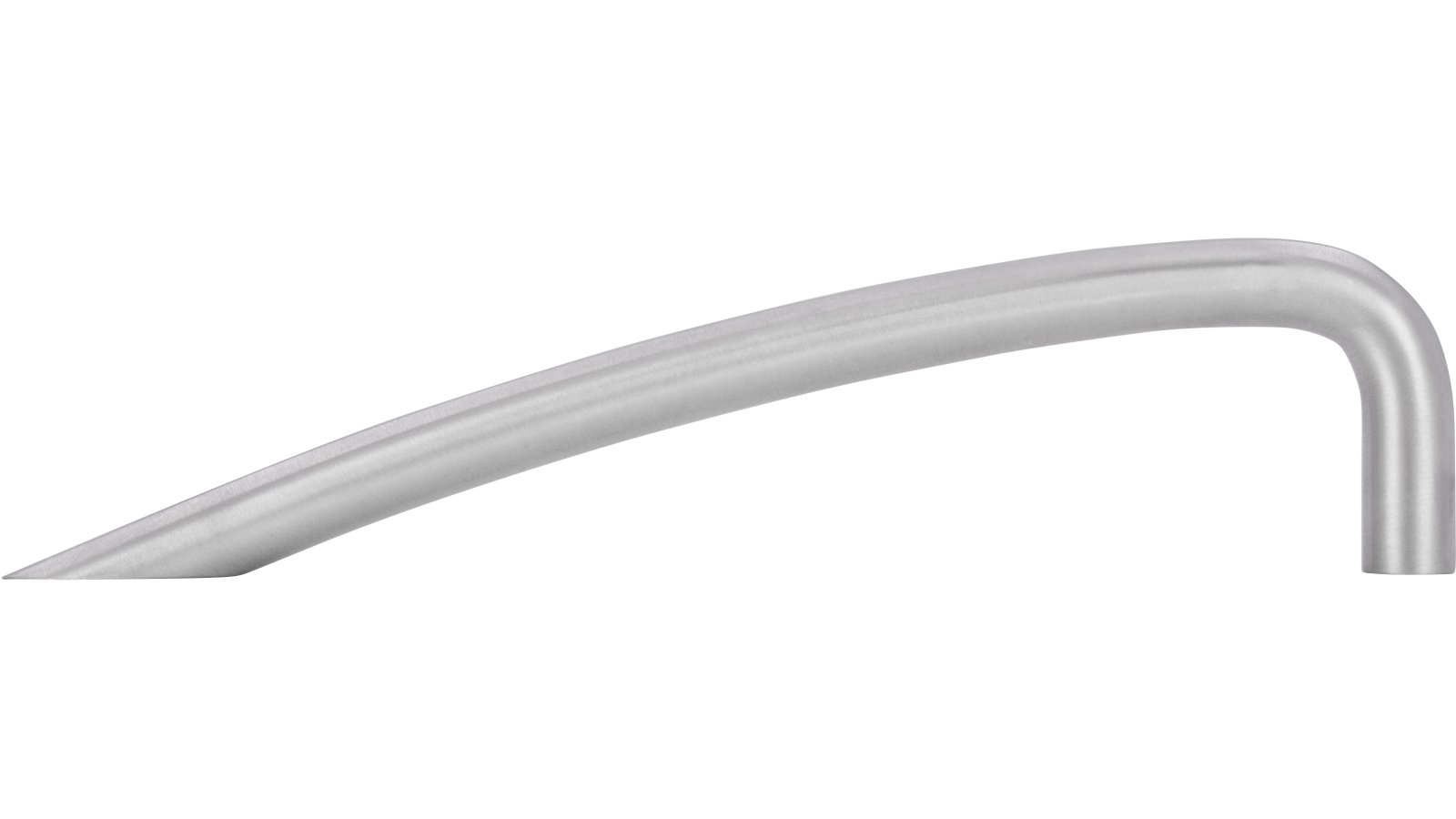 Griff Rottenburg Edelstahl fein geschliffen - 152 mm lang  vor weißem Hintergrund
