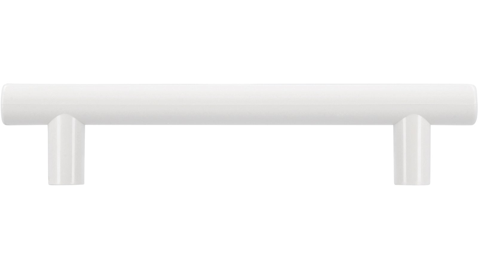 Griff Ruppichteroth Kunststoff weiß - 130 mm lang  vor weißem Hintergrund