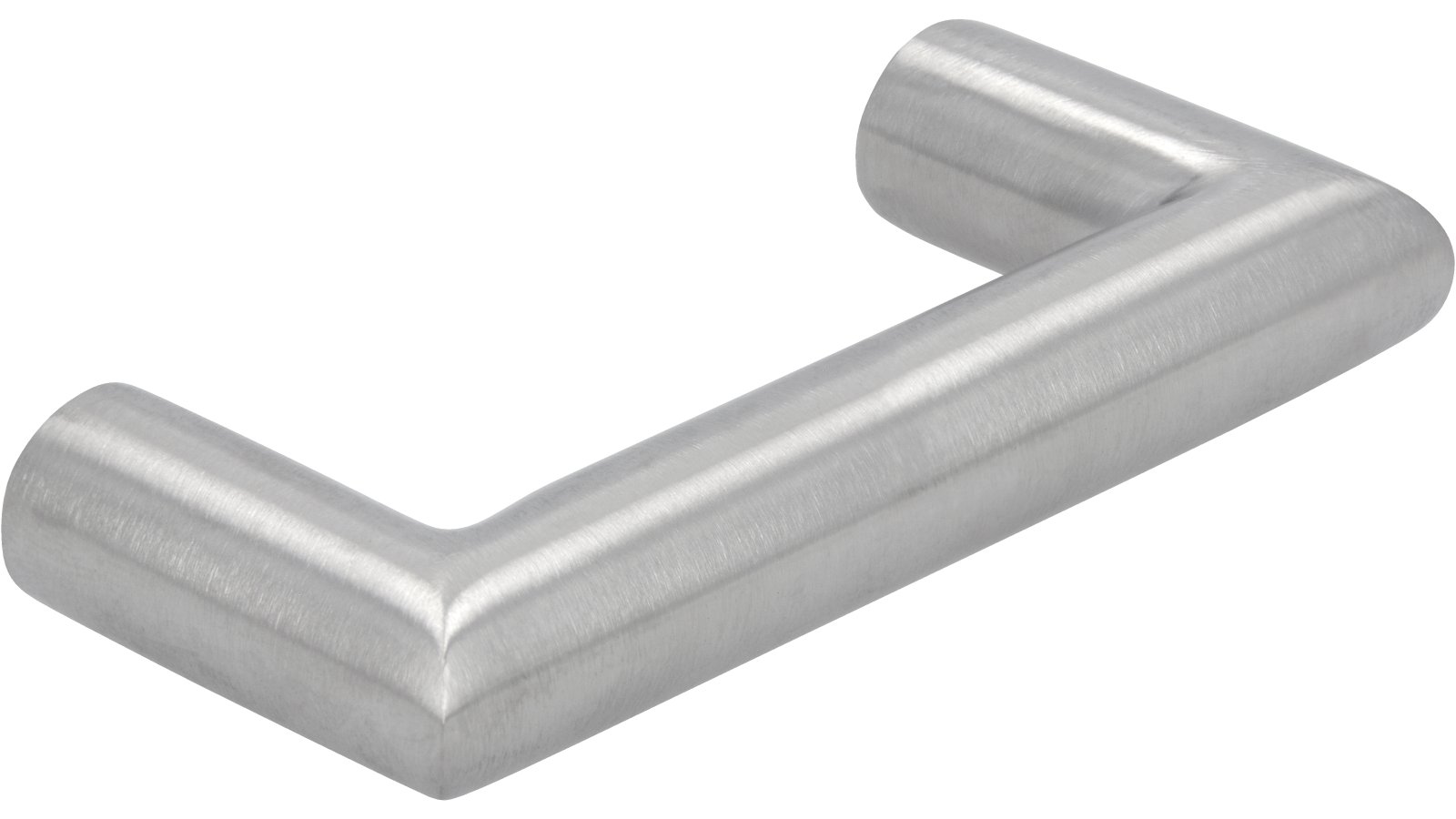 Griff Sangerhausen Edelstahl fein geschliffen - 76 mm lang  vor weißem Hintergrund