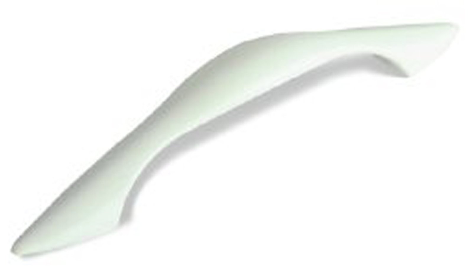 Moebelgriff-Schorndorf-weiss-Zinkdruckguss-laenge-169-421568 Griff Schorndorf Druckguss reinweiß pulverbeschichtet - 169 mm lang vor weißem Hintergrund