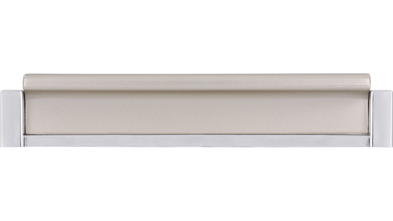 Moebelgriff-Schuettorf-chrom-nickel-Kunststoff-laenge-136-678068-stehend Griff Schüttorf Kunststoff metallisiert nickel metallisiert chrom glänzend - 136 mm lang vor weißem Hintergrund