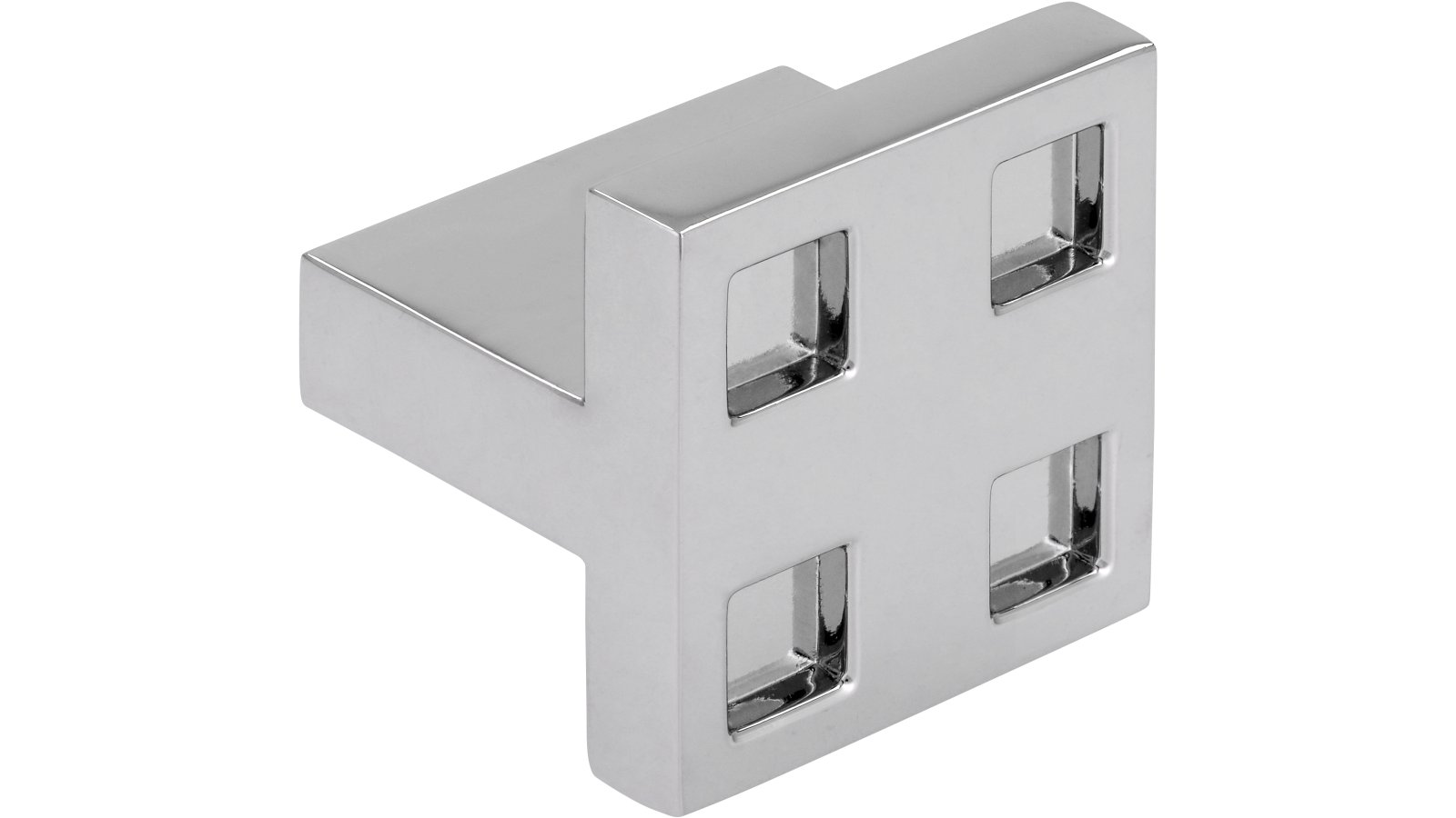 Griff Senden Druckguss chrom glänzend - 30 mm lang  vor weißem Hintergrund