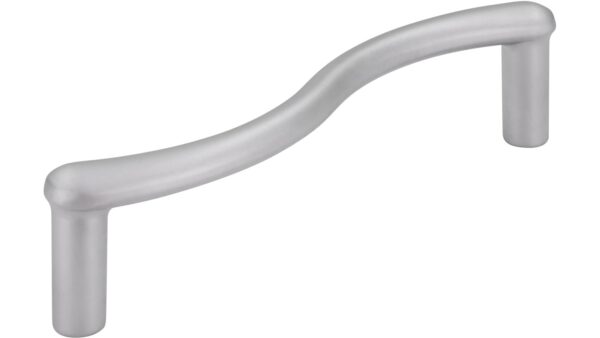 Griff Siegburg Druckguss chrom matt - 107 mm lang vor weißem Hintergrund