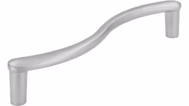 Griff Siegburg Druckguss chrom matt - 141 mm lang  vor weißem Hintergrund