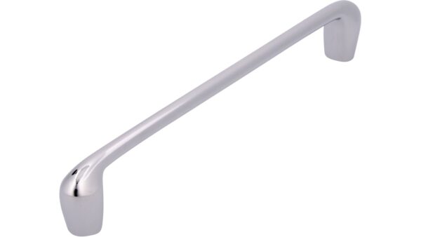 Griff Tangerhütte Druckguss chrom glänzend - 180 mm lang vor weißem Hintergrund