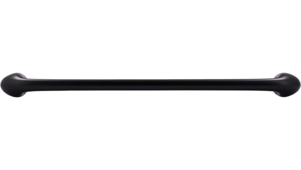 Griff Tangerhütte Druckguss schwarz matt pulverbeschichtet - 180 mm lang  vor weißem Hintergrund