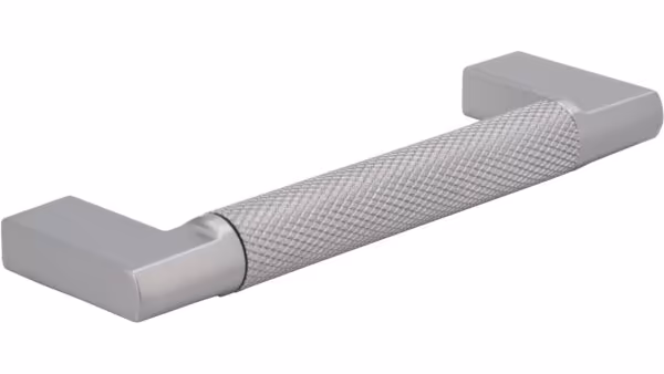 Griff Threesixty Aluminium - Druckguss edelstahleffekt edelstahleffekt - 110 mm lang  vor weißem Hintergrund