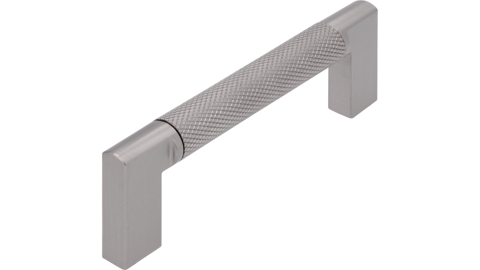 Griff Threesixty Aluminium - Druckguss edelstahleffekt edelstahleffekt - 110 mm lang vor weißem Hintergrund