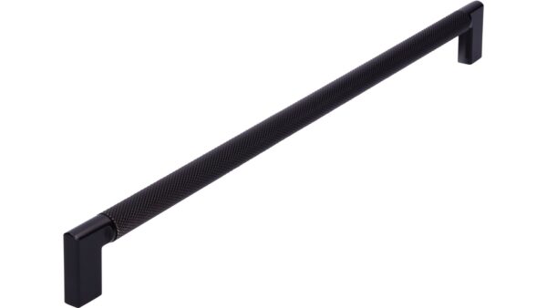Griff Threesixty Aluminium - Druckguss schwarz matt pulverbeschichtet schwarz matt pulverbeschichtet - 334 mm lang  vor weißem Hintergrund