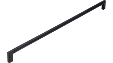 Griff Threesixty Aluminium - Druckguss schwarz matt pulverbeschichtet schwarz matt pulverbeschichtet - 494 mm lang vor weißem Hintergrund