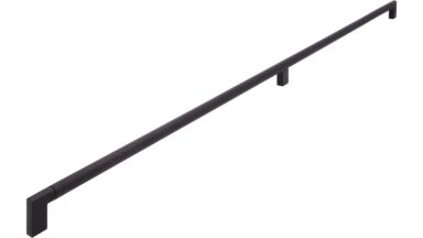 Griff Threesixty Aluminium - Druckguss schwarz matt pulverbeschichtet schwarz matt pulverbeschichtet - 750 mm lang vor weißem Hintergrund