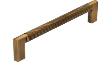 Griff Threesixty Aluminium - Druckguss messing schwarz gebürstet messing schwarz gebürstet - 174 mm lang  vor weißem Hintergrund