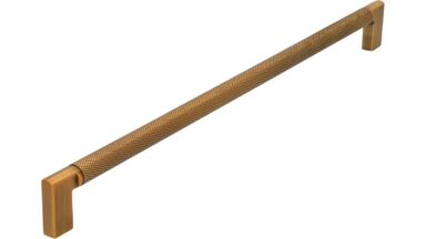 Griff Threesixty Aluminium - Druckguss messing schwarz gebürstet messing schwarz gebürstet - 334 mm lang vor weißem Hintergrund