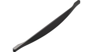 Griff Unterföhring Druckguss Schwarz chrom - 339 mm lang vor weißem Hintergrund