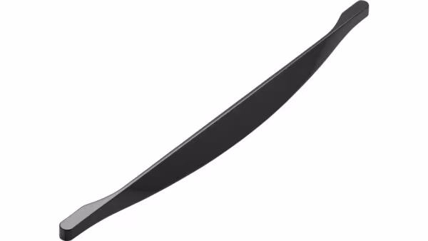 Griff Unterföhring Druckguss Schwarz chrom - 339 mm lang  vor weißem Hintergrund