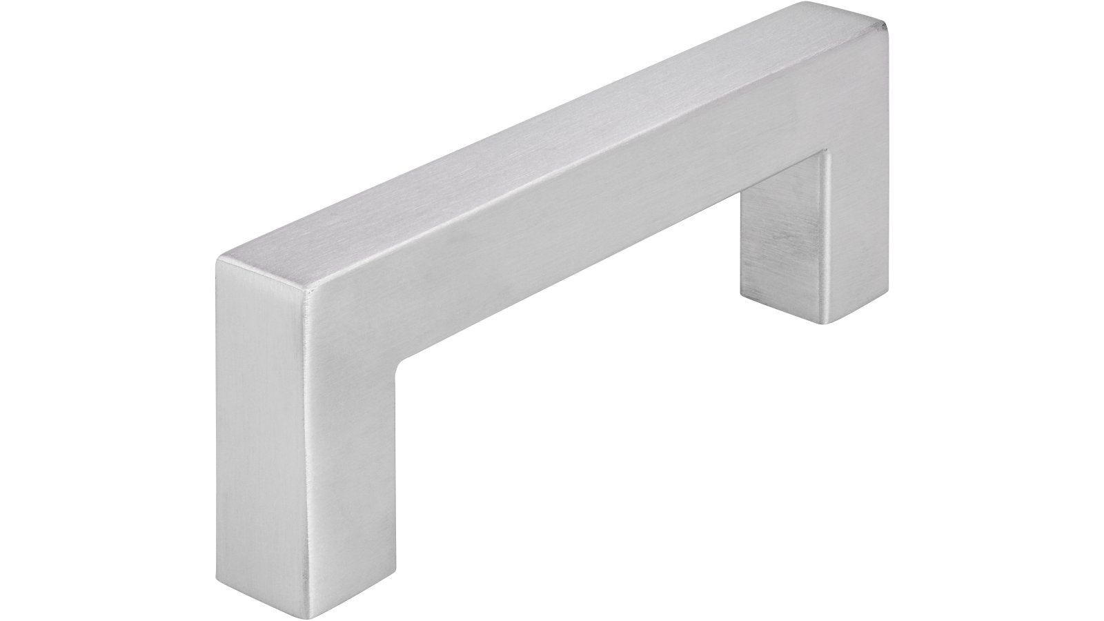 Griff Unterhaching Edelstahl fein geschliffen - 111 mm lang  vor weißem Hintergrund