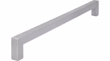Griff Unterhaching Edelstahl fein geschliffen - 335 mm lang vor weißem Hintergrund