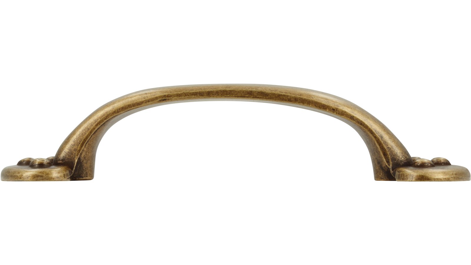 Moebelgriff-Wachtberg-brueniert-messing-Messing-Zinkdruckguss-laenge-143-646906-stehend Griff Wachtberg Druckguss altmessingfarbig brüniert getrommelt - 143 mm lang vor weißem Hintergrund