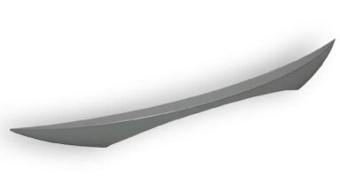 Griff Waghäusel Druckguss alufarbig pulverbeschichtet - 216 mm lang  vor weißem Hintergrund
