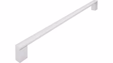 Griff Waldshut-Tiengen Aluminium silber natur matt - 364 mm lang vor weißem Hintergrund