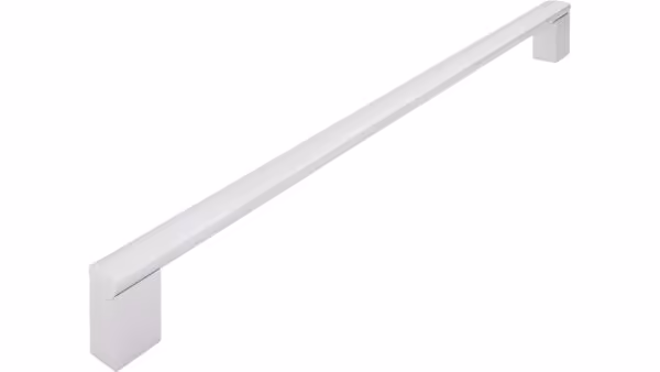 Griff Waldshut-Tiengen Aluminium silber natur matt - 364 mm lang vor weißem Hintergrund