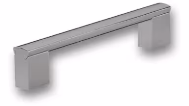 Griff Waldshut-Tiengen Zinkdruckguß - chrom glänzend - 172 mm lang  vor weißem Hintergrund