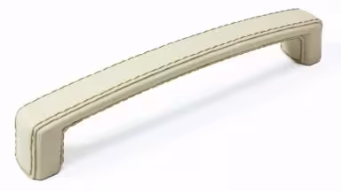 Griff Waltershausen Lederstruktur - beige - 178 mm lang  vor weißem Hintergrund