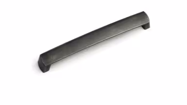 Griff Waltershausen Kunststoff - grau-silber - 176 mm lang  vor weißem Hintergrund
