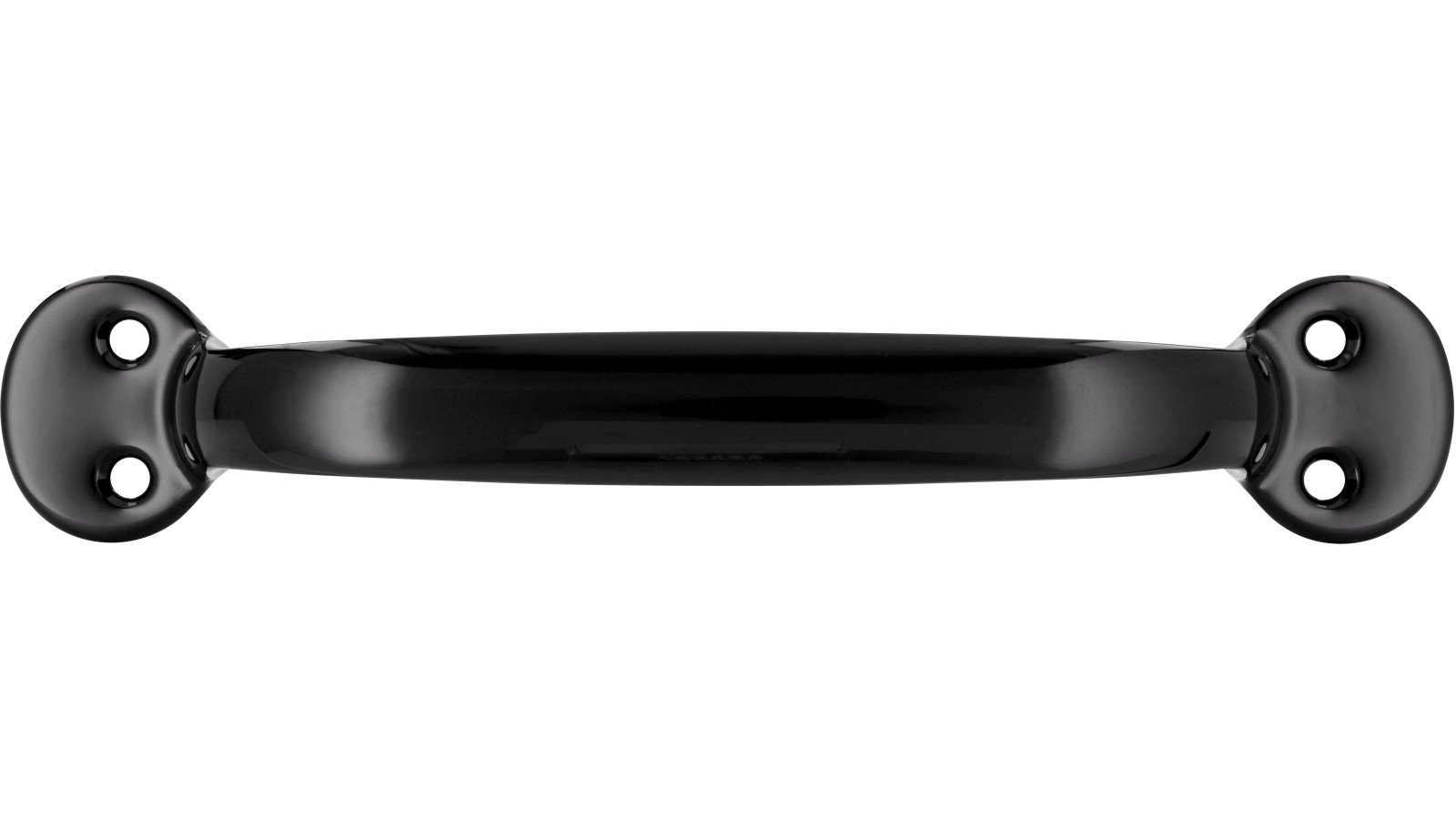 Griff Wegberg Stahl schwarz pulverbeschichtet - 200 mm lang  vor weißem Hintergrund