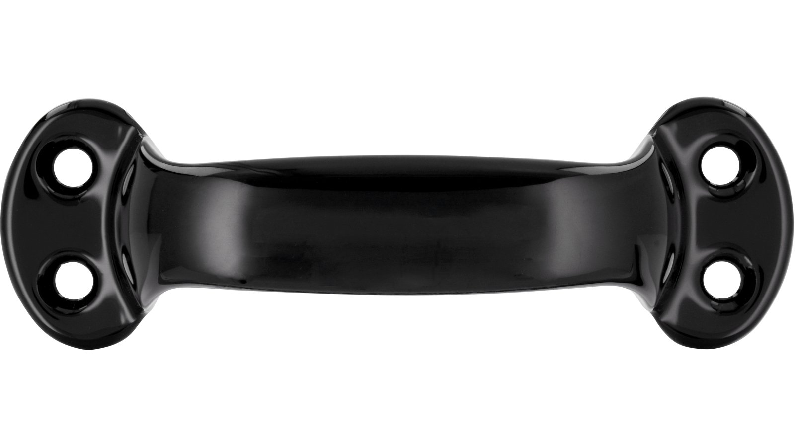 Griff Wegberg Stahl schwarz pulverbeschichtet - 90 mm lang  vor weißem Hintergrund