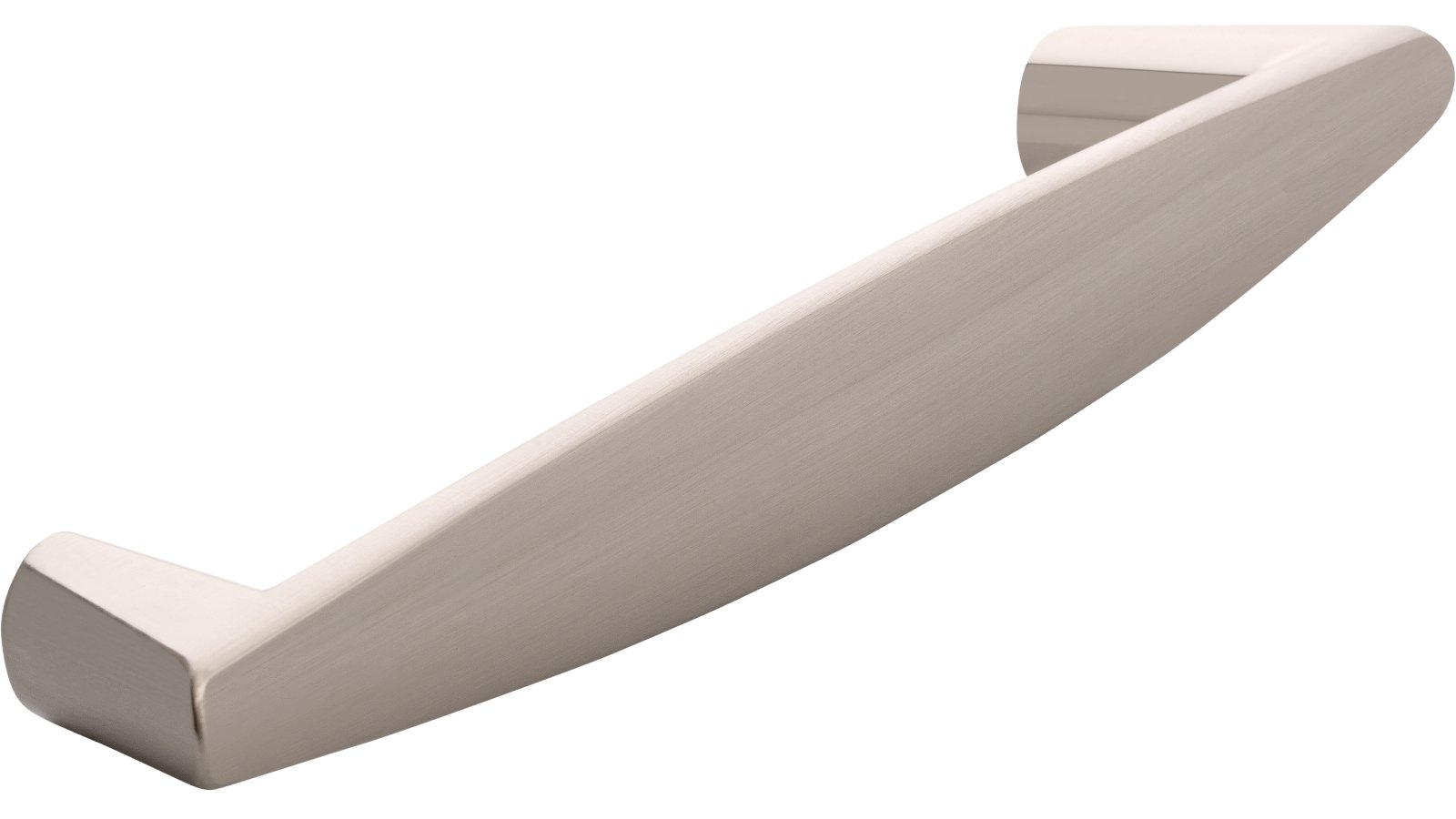 Griff Wendelstein Druckguss vernickelt feingeschliffen - 159 mm lang  vor weißem Hintergrund