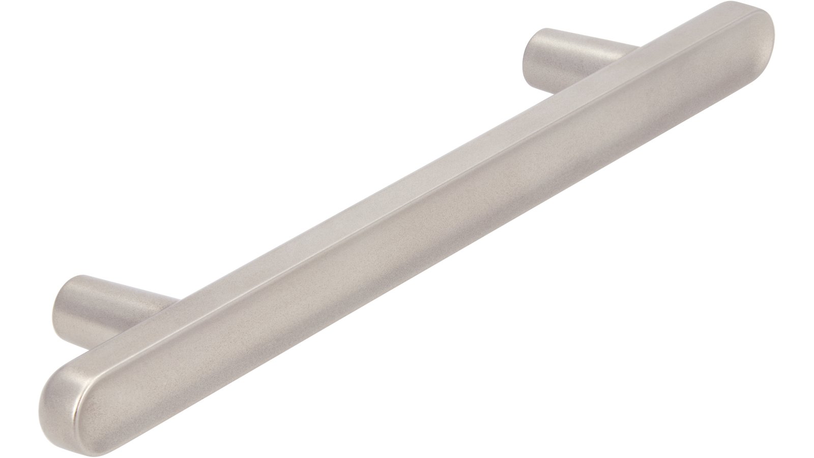 Griff Wernigerode Druckguss matt vernickelt - 146 mm lang  vor weißem Hintergrund