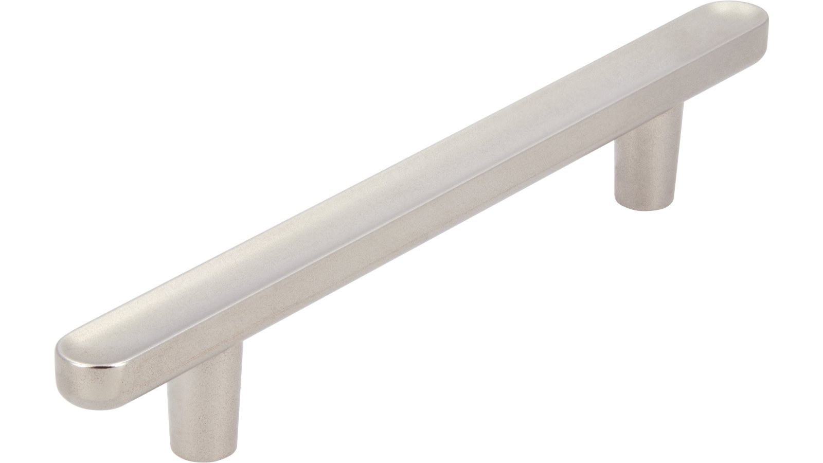 Griff Wernigerode Druckguss matt vernickelt - 146 mm lang  vor weißem Hintergrund