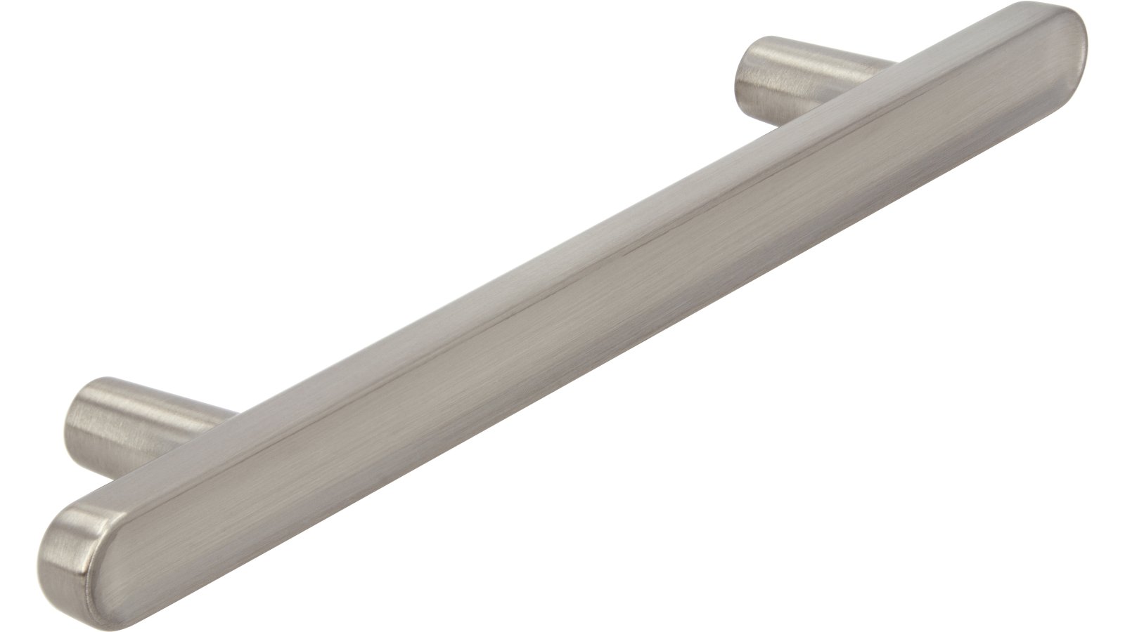 Griff Wernigerode Druckguss vernickelt feingeschliffen - 146 mm lang  vor weißem Hintergrund