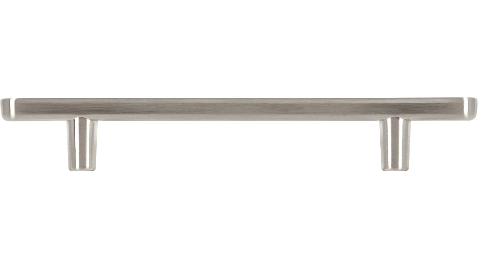 Griff Wernigerode Druckguss vernickelt feingeschliffen - 146 mm lang  vor weißem Hintergrund