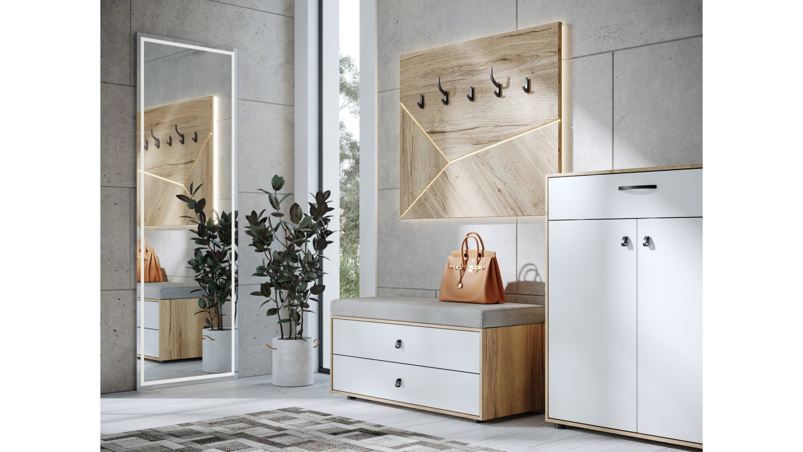 Griff Wickede Druckguss schwarz matt pulverbeschichtet - 151 mm lang  vor weißem Hintergrund