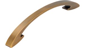 Griff Wickede Druckguss messing schwarz gebürstet - 189 mm lang  vor weißem Hintergrund