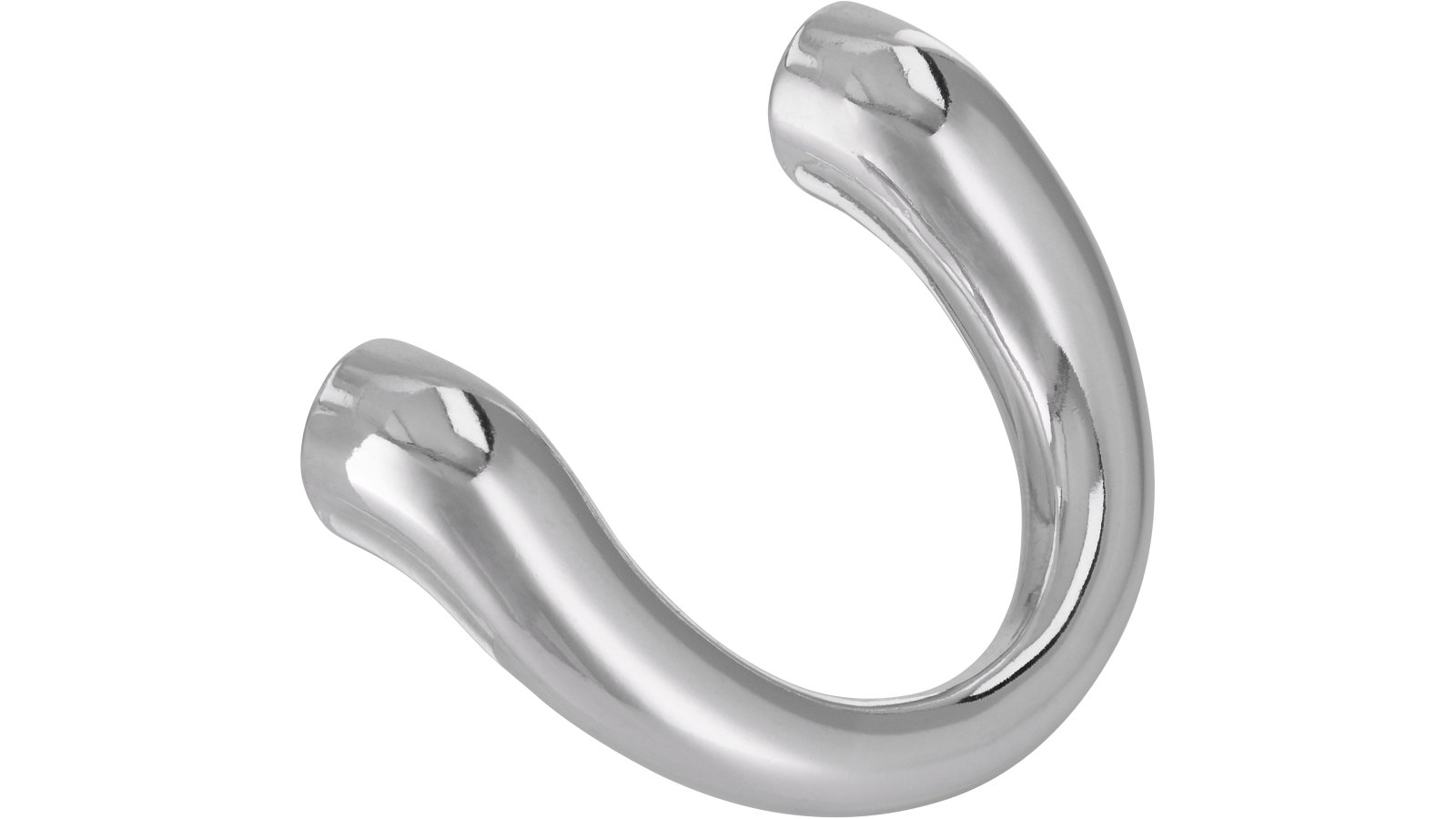 Griff Wismar Druckguss chrom glänzend - 40 mm lang  vor weißem Hintergrund