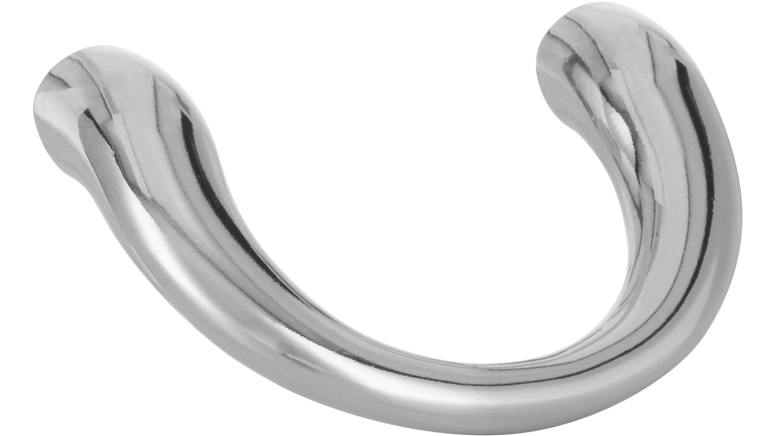 Griff Wismar Druckguss chrom glänzend - 40 mm lang  vor weißem Hintergrund