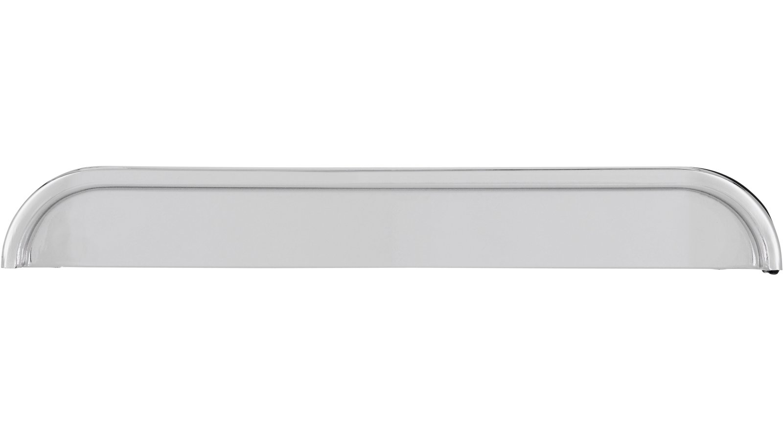 Moebelgriff-Wunsiedel-chrom-schwarz-Kunststoff-Leder-laenge-153-689954-stehend Griff Wunsiedel Kunstleder - Kunststoff metallisiert chrom glänzend schwarz - 153 mm lang vor weißem Hintergrund