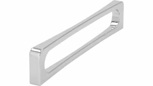Griff Zeuthen Zamak chrom glänzend - 170 mm lang vor weißem Hintergrund