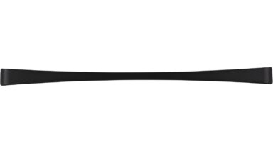 Griff Zeuthen Zamak schwarz matt pulverbeschichtet - 170 mm lang  vor weißem Hintergrund
