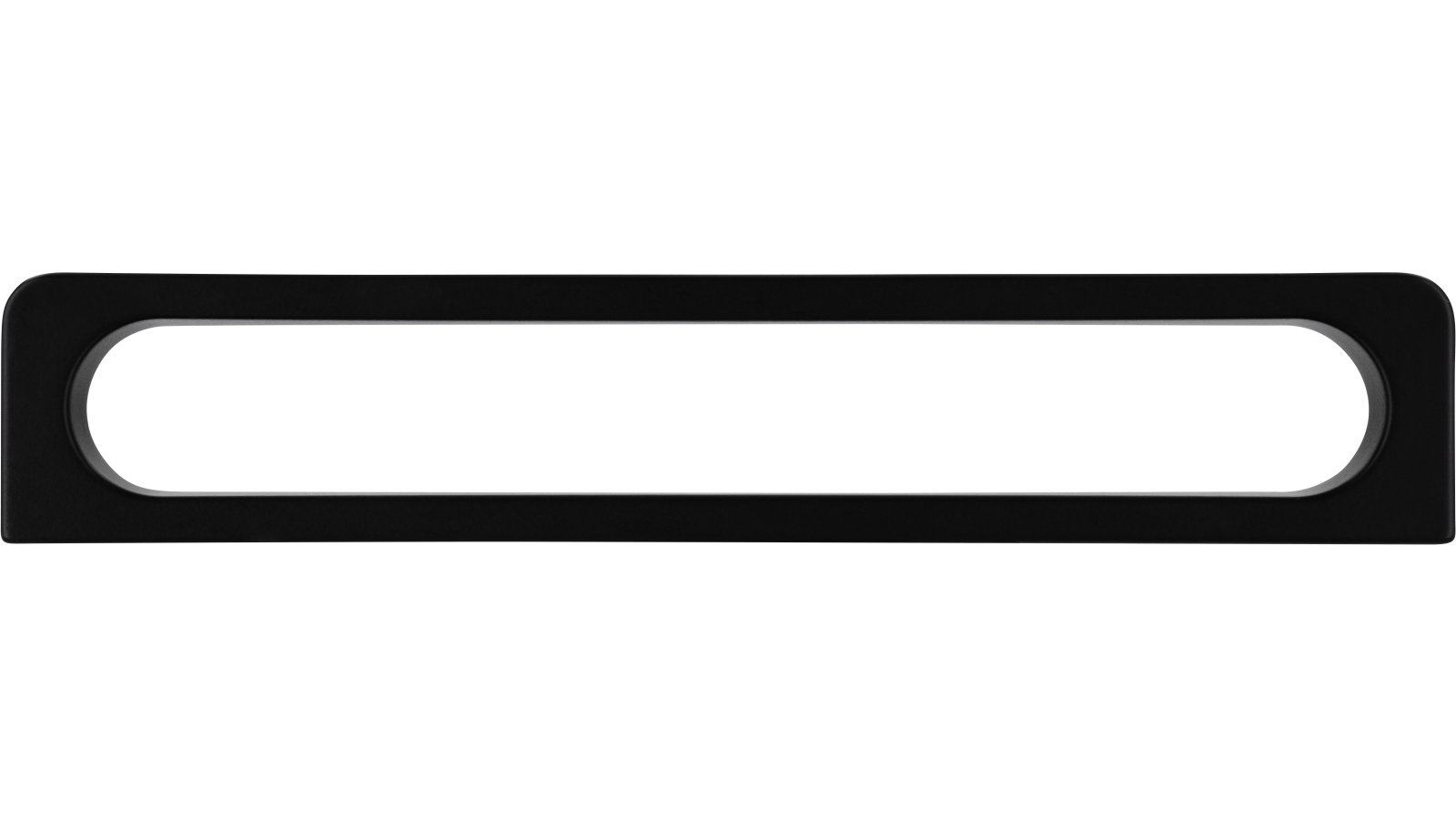 Griff Zeuthen Zamak schwarz matt pulverbeschichtet - 170 mm lang  vor weißem Hintergrund