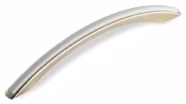 Griff + Einlage Herford Kunststoff galvanisiert - gold glänzend, Kunststoff - weiß - 166 mm lang vor weißem Hintergrund